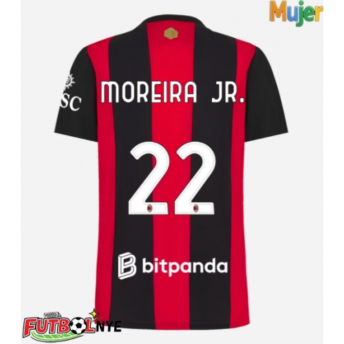 Camiseta AC Milan Diego Moreira #22 Primera Equipación para mujer 2026-27 manga corta